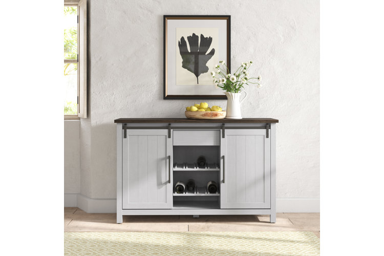 Gray credenza deals